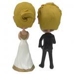 Personalized Wedding Cake Topper Of A Golden..